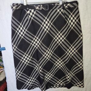 JONES NEW YORK Wool Skirt with Belt Size 14W